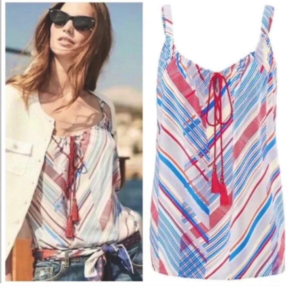 Cabi 5230 All Aboard Nautical Tank Tassel Top Sz M